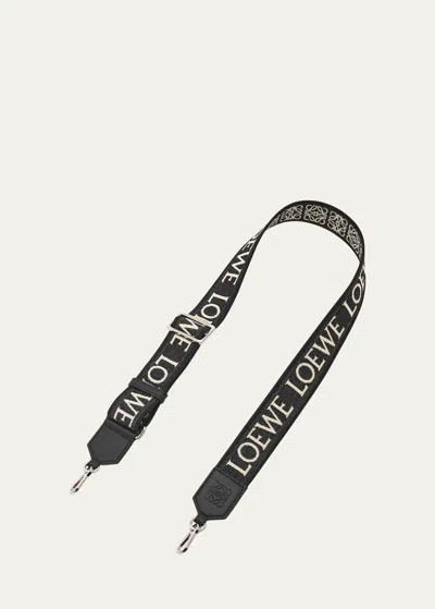 Loewe Jacquard Anagram Logo Strap In Black