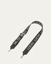 Loewe Anagram Strap In Jacquard And Leather In Black
