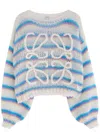 Loewe Anagram Sweater White And Multicolor
