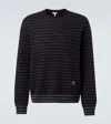 Loewe Striped Logo-embroidered Sweater In Black