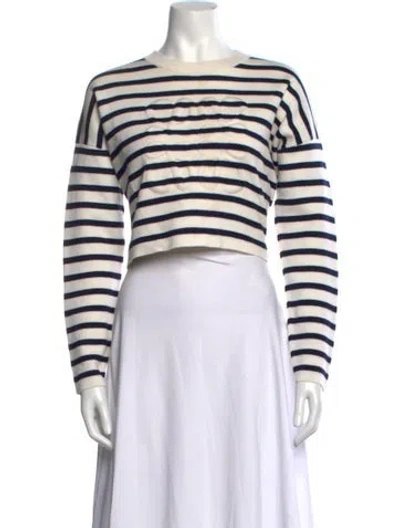 Pre-owned Loewe Anagram Striped Wool Sweater In Multicolor