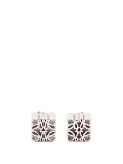Loewe `anagram` Stud Earrings In Silver