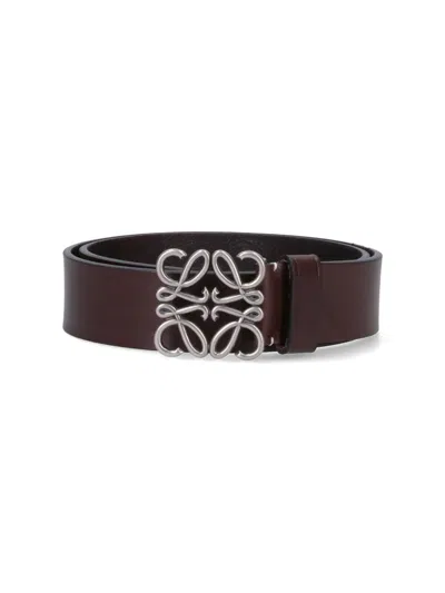 Loewe 'anagram' Belt In Brown