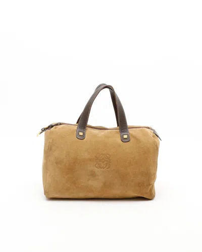 Loewe Anagram Suede Handbag