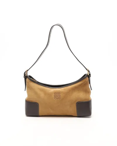 Loewe Anagram Suede Shoulder Bag