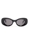 Loewe Womens Black G821mxix01 Oval Frame Acetate Sunglasses In Black