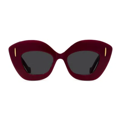 Loewe Anagram Sunglasses In Burgundy
