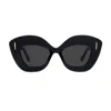 Loewe Womens Black G736sunx02 Retro-screen Acetate Sunglasses In Black