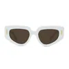 Loewe Anagram Geometric Acetate Sunglasses In White