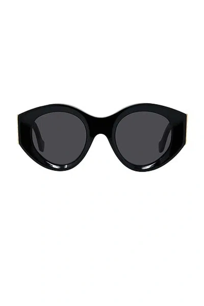 Loewe Anagram Round Sunglasses In Black