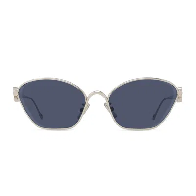 Loewe Lw40115u 5732v Metal Sunglasses In Blue
