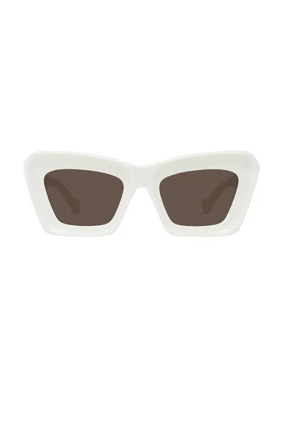 Loewe Anagram 52mm Cat Eye Sunglasses In White