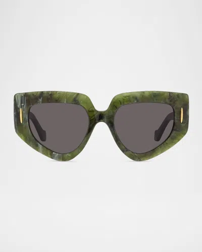 Loewe Anagram Sunglasses In Green
