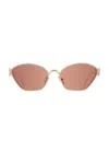 Loewe Anagram Sunglasses In Shiny Rose Gold