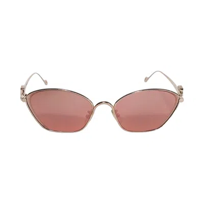 Pre-owned Loewe Anagram Sunglasses 'shiny Rose Gold/bordeaux Mirror' | Women's Size Onesize