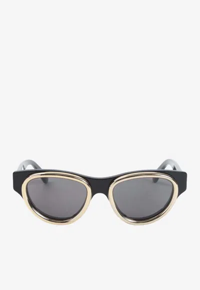 Loewe Anagram Swan Cat-eye Sunglasses In Black