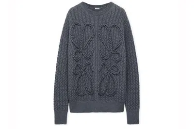 Pre-owned Loewe Anagram Sweater Dark Grey Melange