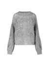 Loewe Anagram Sweater In Mohair In Gray