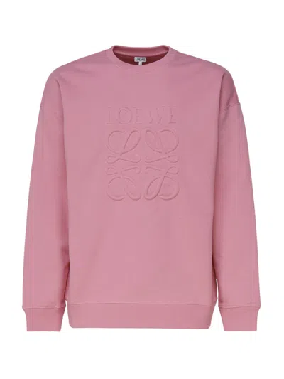 Loewe Anagram Sweater In Cotton In Cotton Candy