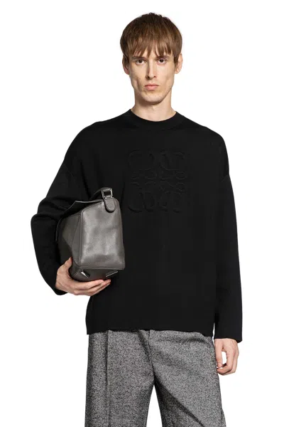 Loewe Anagram Sweater In Wool In Black