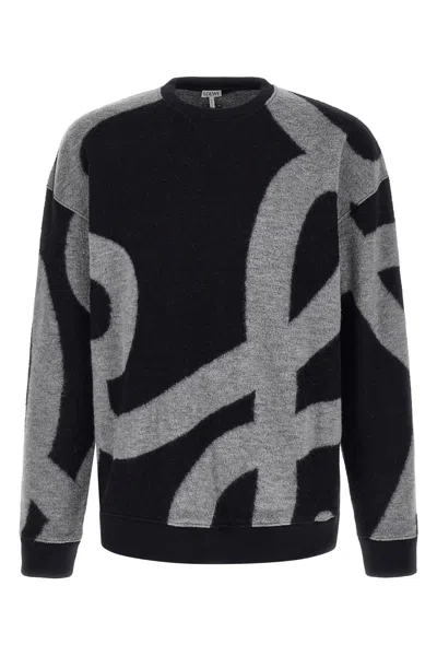 Loewe Embroidered Wool Blend Sweatshirt In Multi