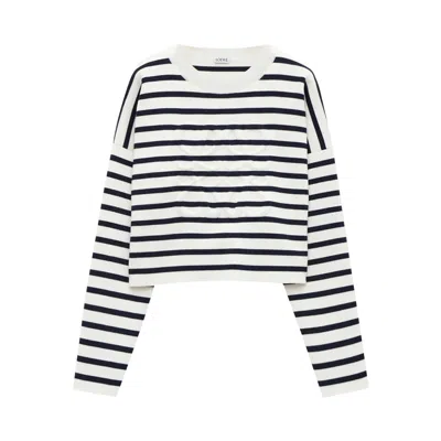 Pre-owned Loewe Anagram Sweater 'off White/navy' | Women's Size M