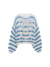 Loewe Anagram Sweater White And Multicolor In Multicolor