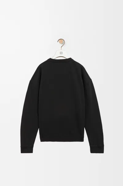 Loewe Anagram Sweatshirt In Cotton Size: 4xl For Man In Black