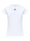 Loewe White Cotton-blend T-shirt With Anagram Logo Women In White