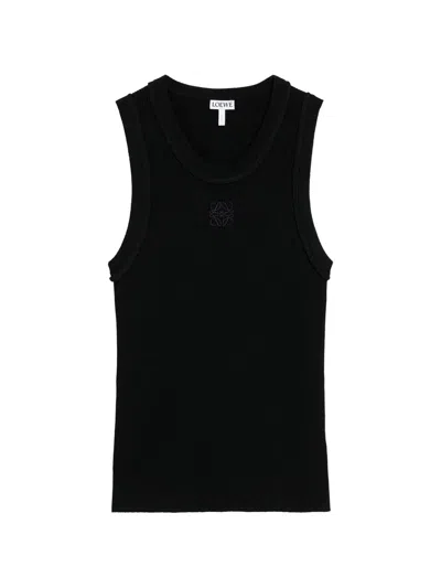 Loewe Anagram Tank Top - Black - S In Purple