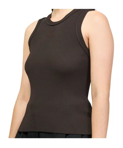Loewe Anagram Tank Top In Stretch Viscose In Brown