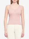 Loewe Womens Light Pink Anagram Ribbed Silk Fine-knit Tank Top Xs In Pink