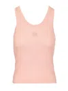 Loewe Pink Silk Tank Top With Anagram Logo In Pink