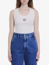 Loewe Anagram Cropped Stretch-cotton Tank In White