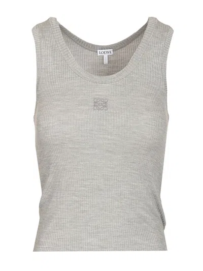Loewe Anagram Tops Grey In Gray