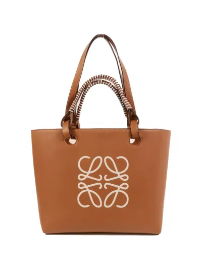 Pre-owned Loewe Anagram Tote Bag In Brown