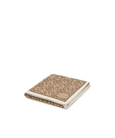Loewe Anagram Towel In Cotton In Brown