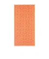 Loewe Anagram Towel In Cotton In Orange