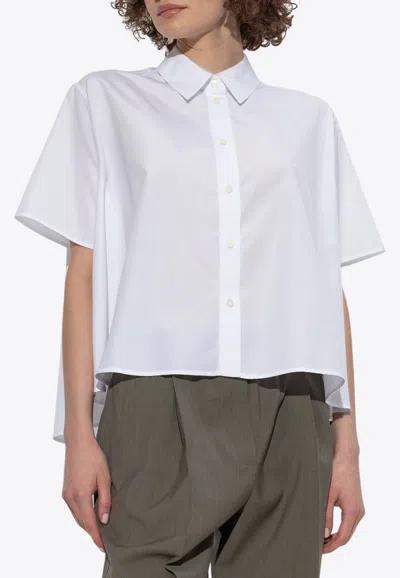 Loewe Anagram Trapeze Poplin Shirt In White