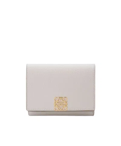 Loewe Anagram Tri-fold Wallet In White