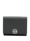 Loewe Women Anagram Trifold Leather Wallet In Black