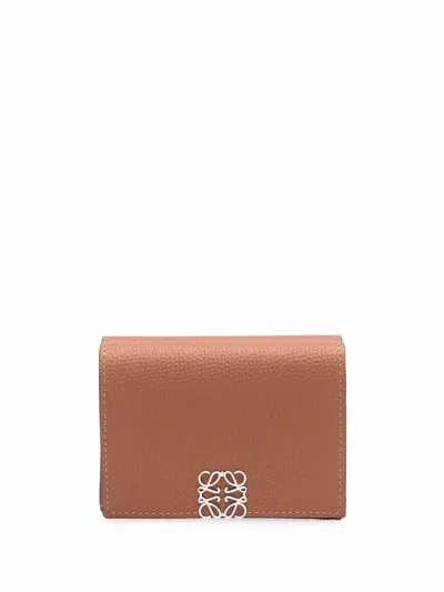 Loewe Anagram Tri-fold Wallet In Brown