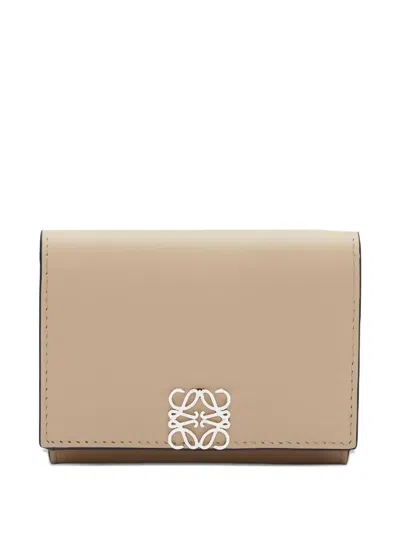 Loewe Anagram Trifold Wallet In Brown