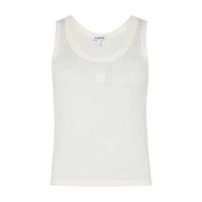 Loewe Anagram Vest Top In Off-white