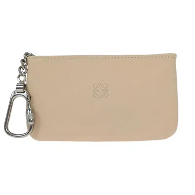 Pre-owned Loewe Anagram Wallet Leather Beige Leather Wallets Accessory () In Sand
