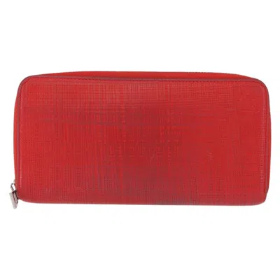 Pre-owned Loewe Anagram Wallet Leather Red Leather Wallets Accessory ()