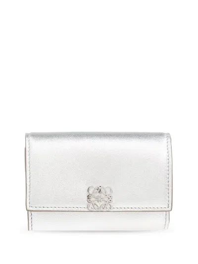 Loewe Woman Silver Wallets & Cardholders
