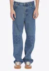 Loewe Loose-fit Anagram Jeans In Medium In Blue