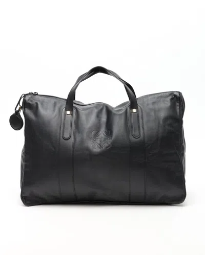 Loewe Anagram Weekend Bag In Black