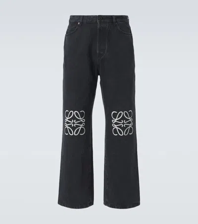 LOEWE ANAGRAM WIDE-LEG JEANS